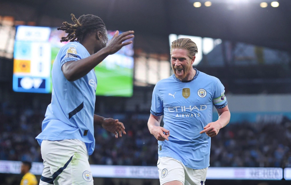 De Bruyne tỏa sáng trong chiến thắng của Man City (Ảnh: Getty).