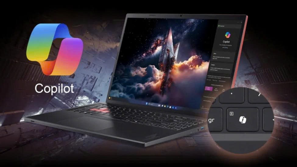 Phím tắt Copilot PC được trang bị trên Nitro Lite 16