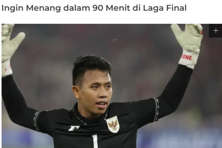 Thủ thành Muhammad Ardiansyah, người hùng của U23 Indonesia trong trận bán kết ngại đá luân lưu với U23 Việt Nam