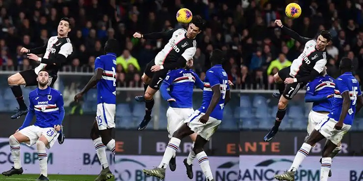 Ronaldo với cú bật nhảy "thách thức" trọng lực khi còn chơi cho Juventus